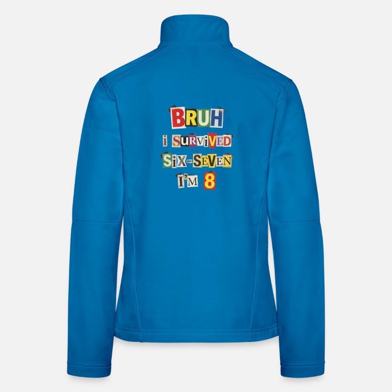 Bruh Survive 8 Collage de mèmes Veste en tissu softshell Femme