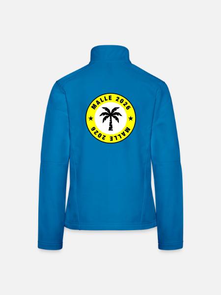 Malle 2026 Palm Tree Circle - Women's Softshell Jacket - light blue - Back