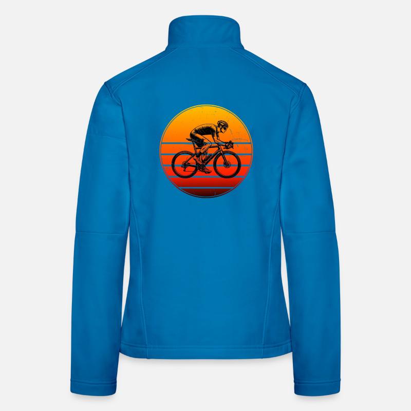 Idée cadeau pour un vélo de route avec vélo de route Veste en tissu softshell Femme