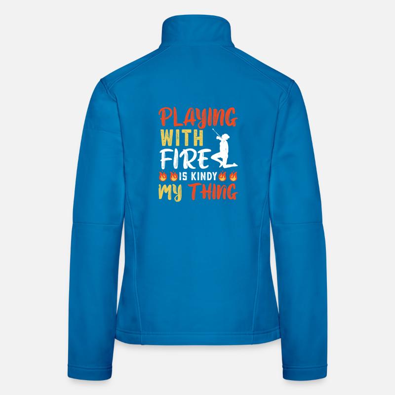 Dancing Vortex Dance School Fire Stick Dancer Women's Softshell Jacket