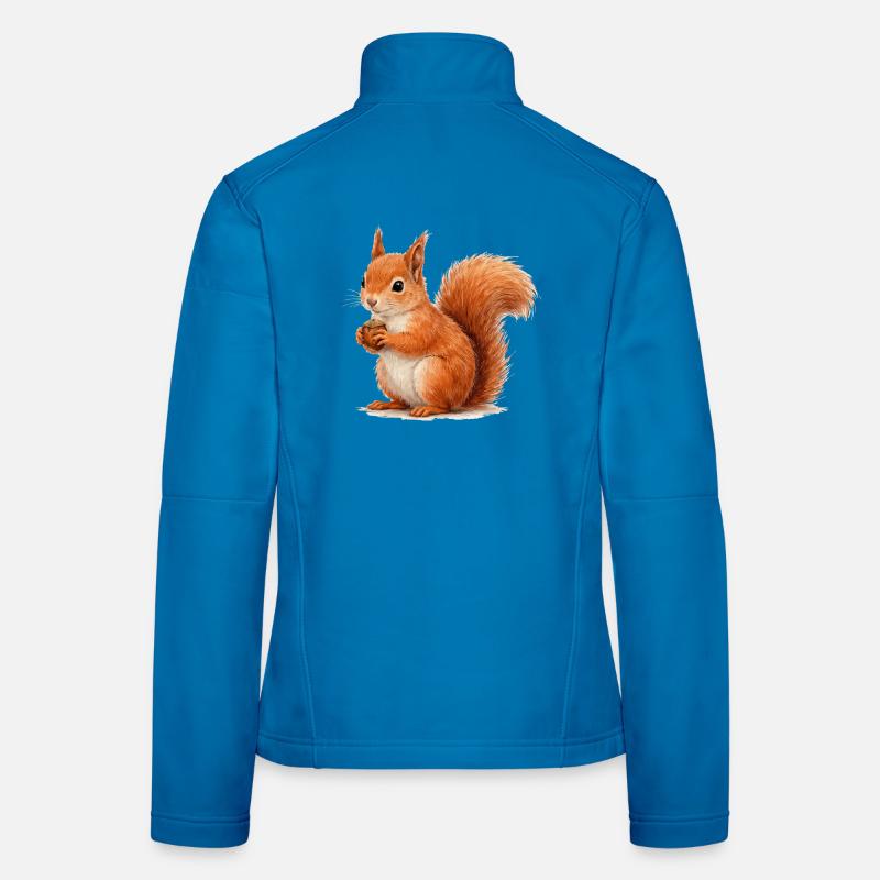 Écureuil avec illustration de gland Veste en tissu softshell Femme