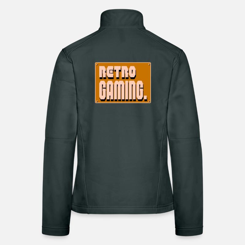 Retro-Gaming-Pixelkunst Frauen Softshelljacke