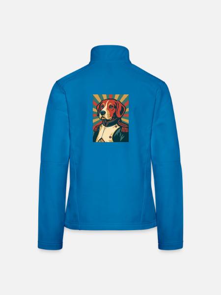 Dog General Style Poster Rétro Design Vintage - Veste en tissu softshell Femme - bleu clair - Dos