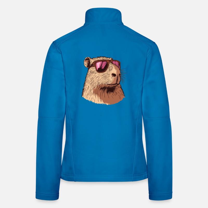 Capybara mit Pinker Sonnenbrille Frauen Softshelljacke
