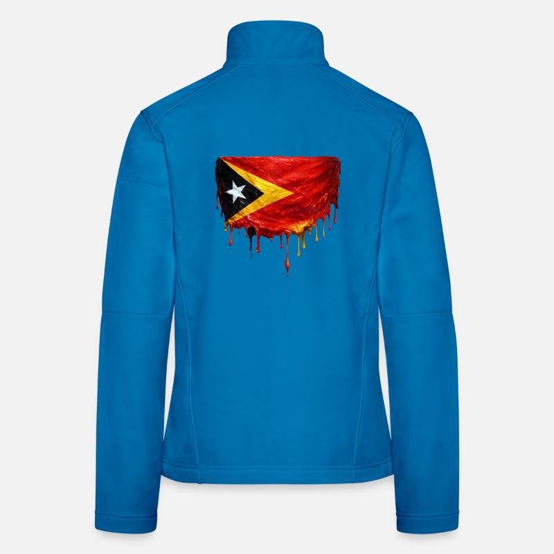 TimorLeste Drop Flag Women's Softshell Jacket