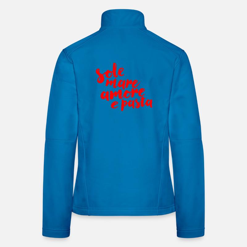 sole, mare, amore e pasta - Frauen Softshelljacke - Lichtblau