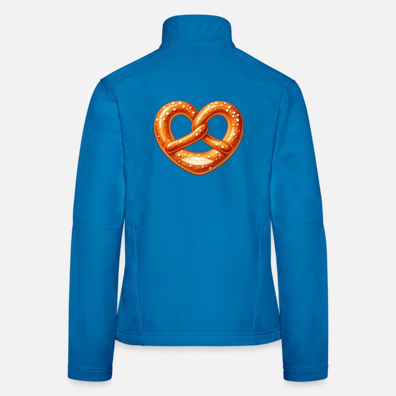 Pretzel Heart Baking Baker Design Women's Softshell Jacket