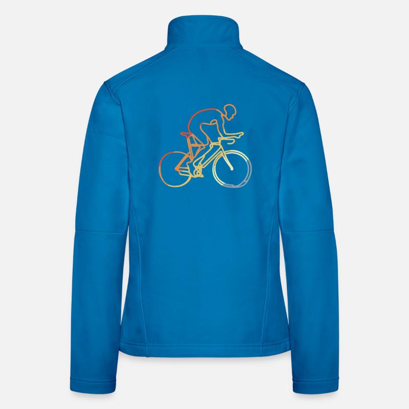 Vintage Radfahrer Frauen Softshelljacke