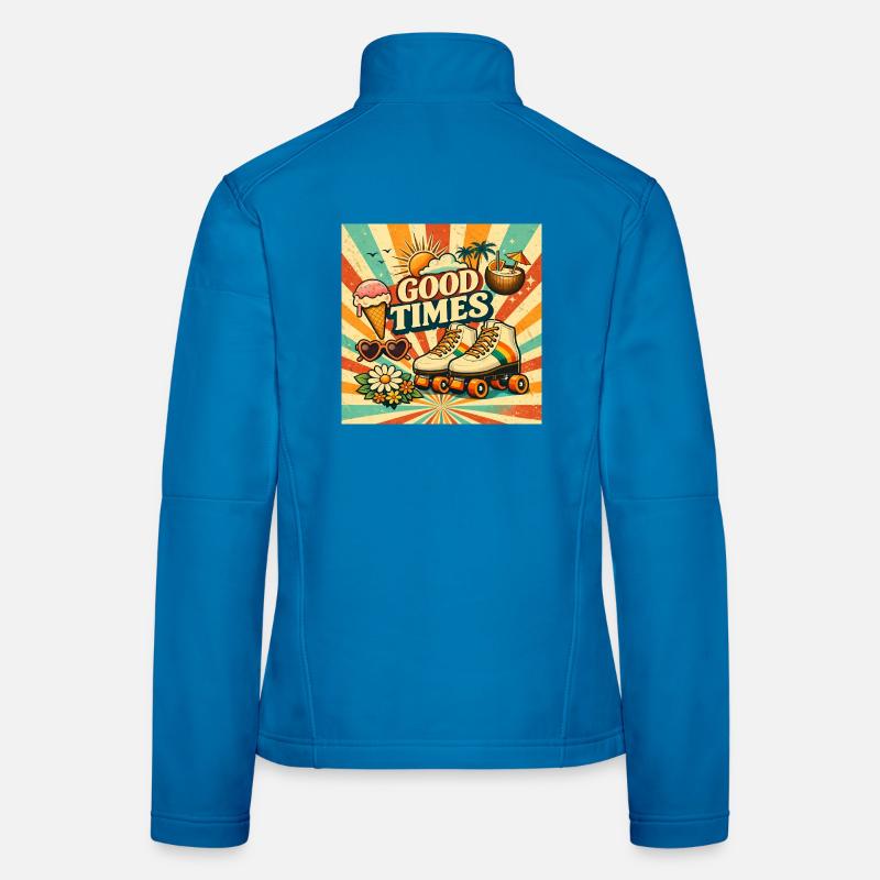 Retro-Sommer Frauen Softshelljacke