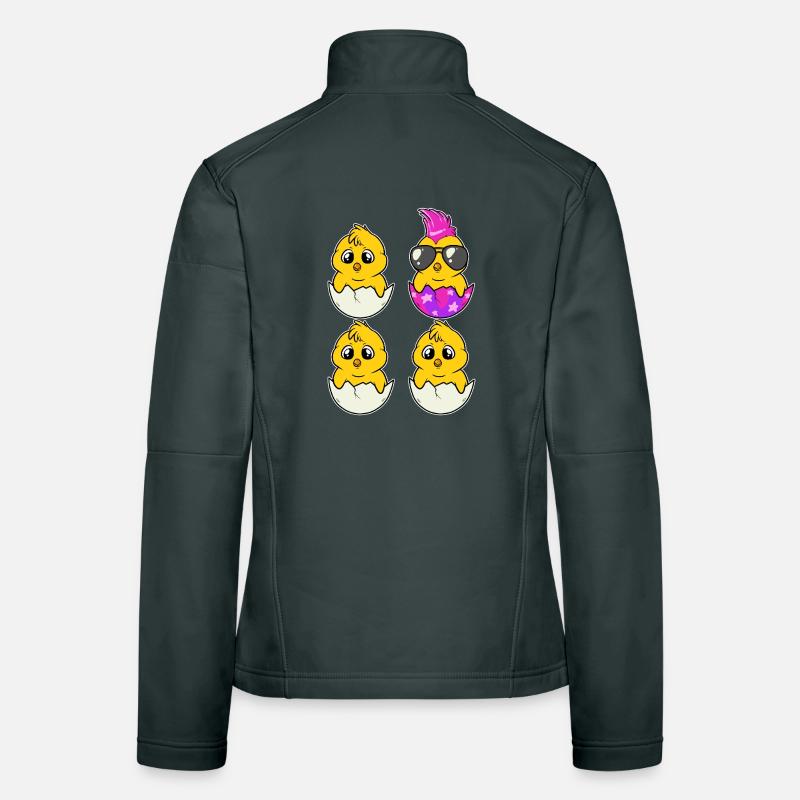 Cool Punk Chick Be Different Funny Easter Motif Women's Softshell Jacket