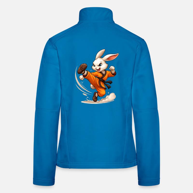 Hase Kung Fu Karate Ninja Fun Design Frauen Softshelljacke