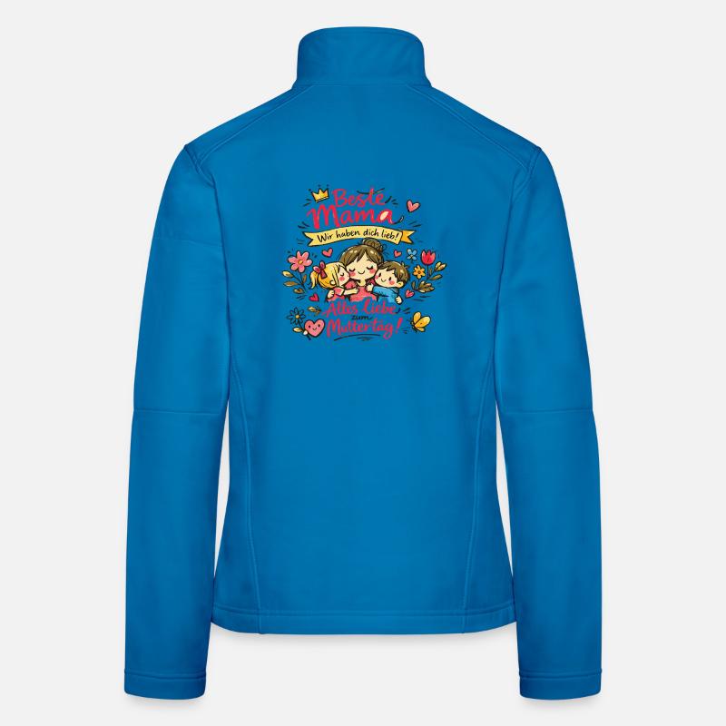 Mama Alles Liebe Muttertag - Frauen Softshelljacke - Lichtblau