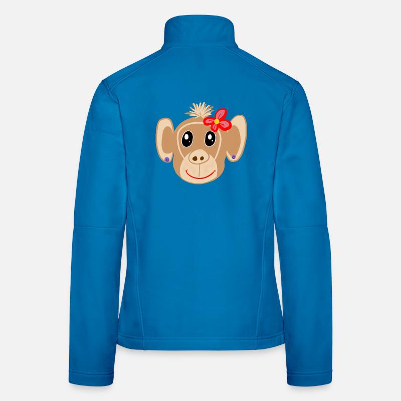 Affe Mädchen Affen Kinder Frauen Softshelljacke