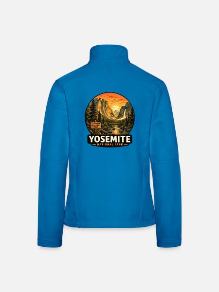 Yosemite Nationalpark Sunset Kalifornien Sierra  - Frauen Softshelljacke - Lichtblau - Hinten