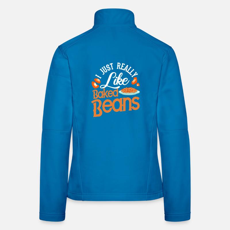 J’aime vraiment les haricots cuits Veste en tissu softshell Femme