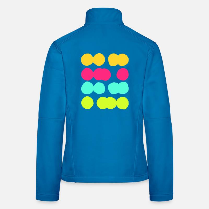 Colourful Abstract Circle Pattern - Fun & Vibrant Women's Softshell Jacket