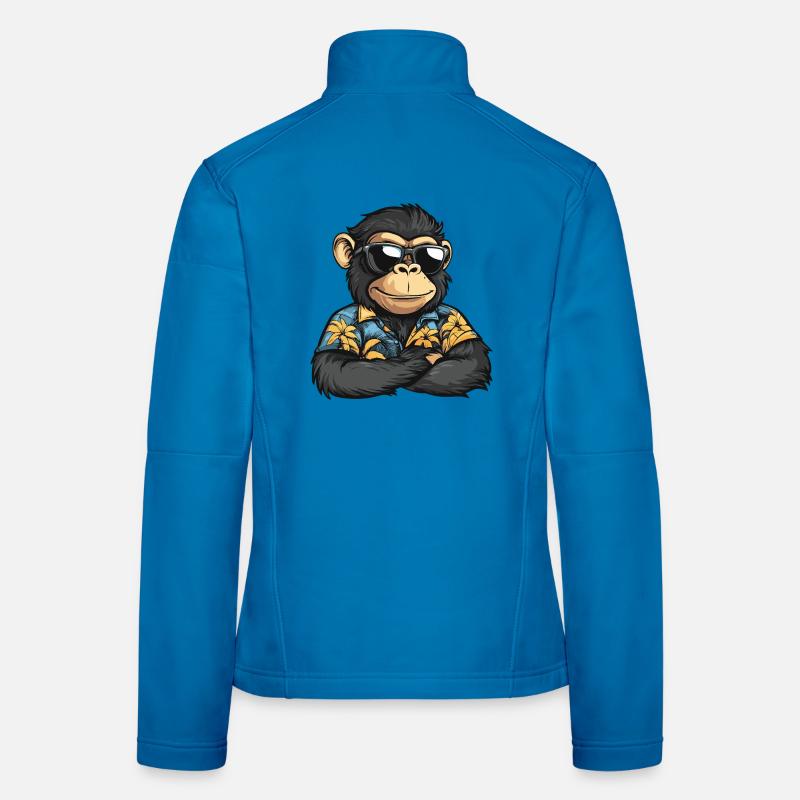 Monkey Comic Vacation Women's Softshell Jacket