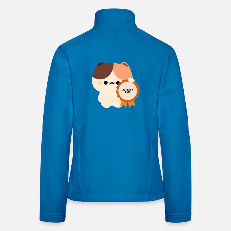 Chat tortie mignon certifié Veste en tissu softshell Femme