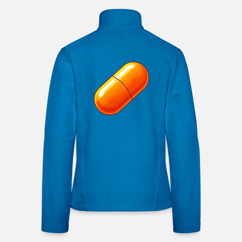 Expansion de la conscience de la pilule orange Bitcoin Veste en tissu softshell Femme