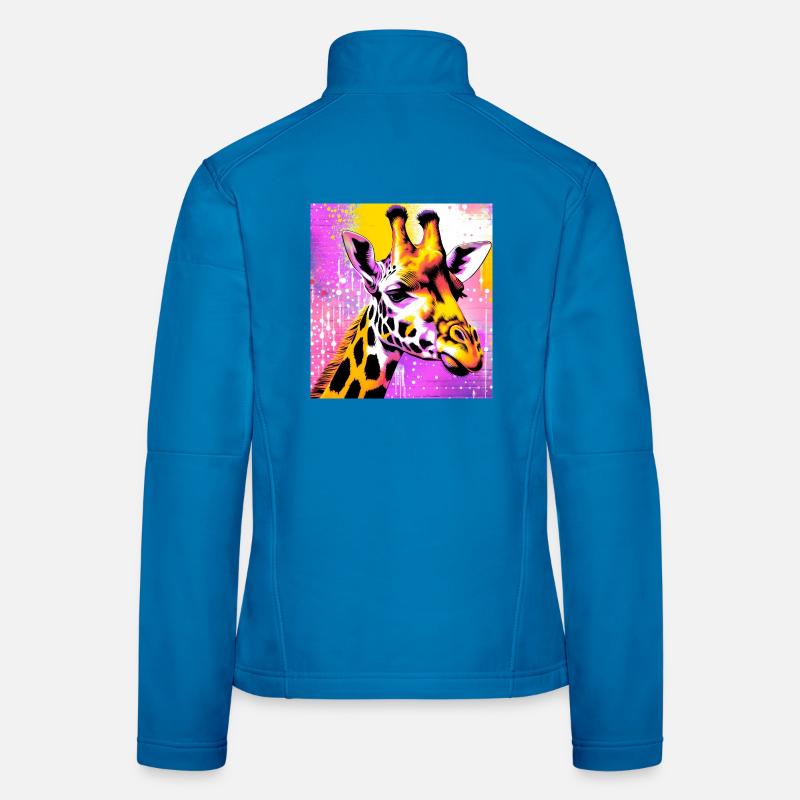 girafe Veste en tissu softshell Femme