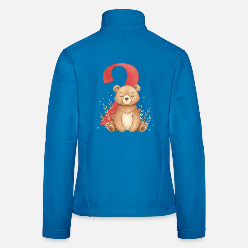 Ours câlin avec le numéro 2 Veste en tissu softshell Femme