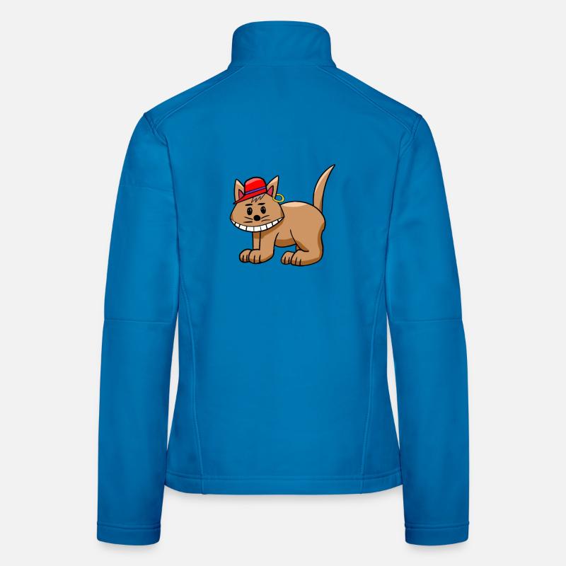 Chat drôle drôle de chat adolescent Veste en tissu softshell Femme