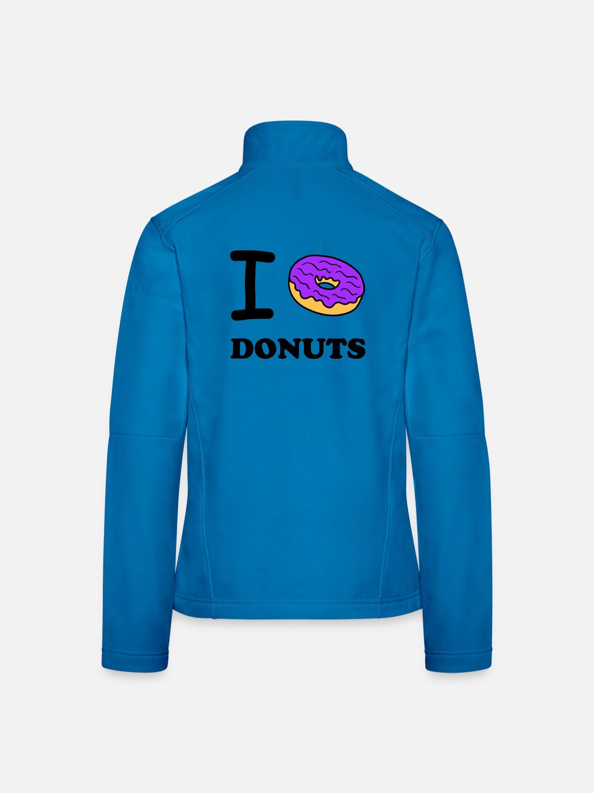 I Love Donuts - Frauen Softshelljacke - Lichtblau - Hinten