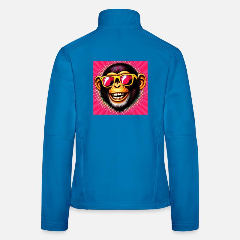 Chimpanzee Monkey Women's Softshell Jacket