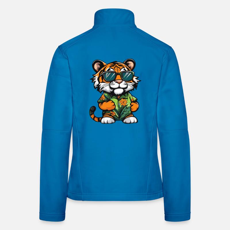 Vacances de Tiger Comic Veste en tissu softshell Femme