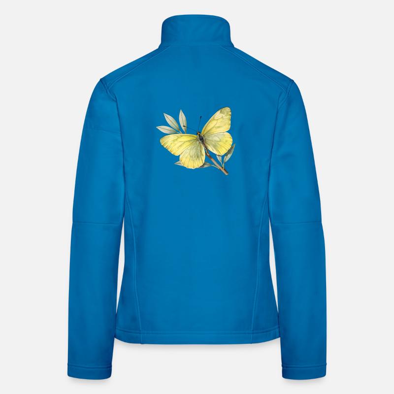Papillon citron (Gonepteryx rhamni) Veste en tissu softshell Femme