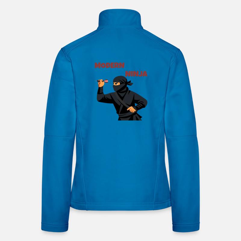Modern Ninja Darts Throwing Art Women's Softshell Jacket
