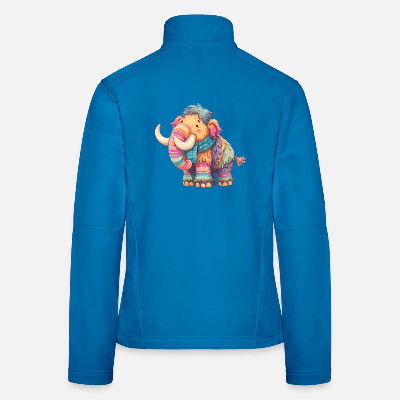 Mammouth coloré avec écharpe Veste en tissu softshell Femme