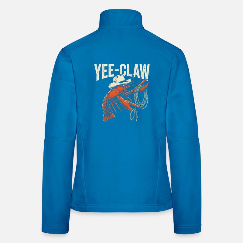 Yee Claw Crayfish, Cajun Seafood, River Cr Women's Softshell Jacket