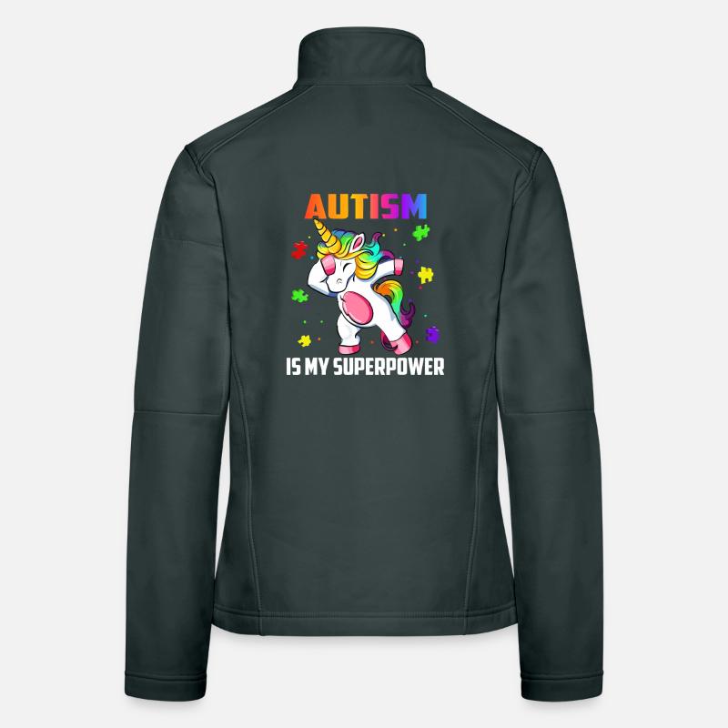Autismus ist meine Superkraft Einhorn Dab Frauen Softshelljacke