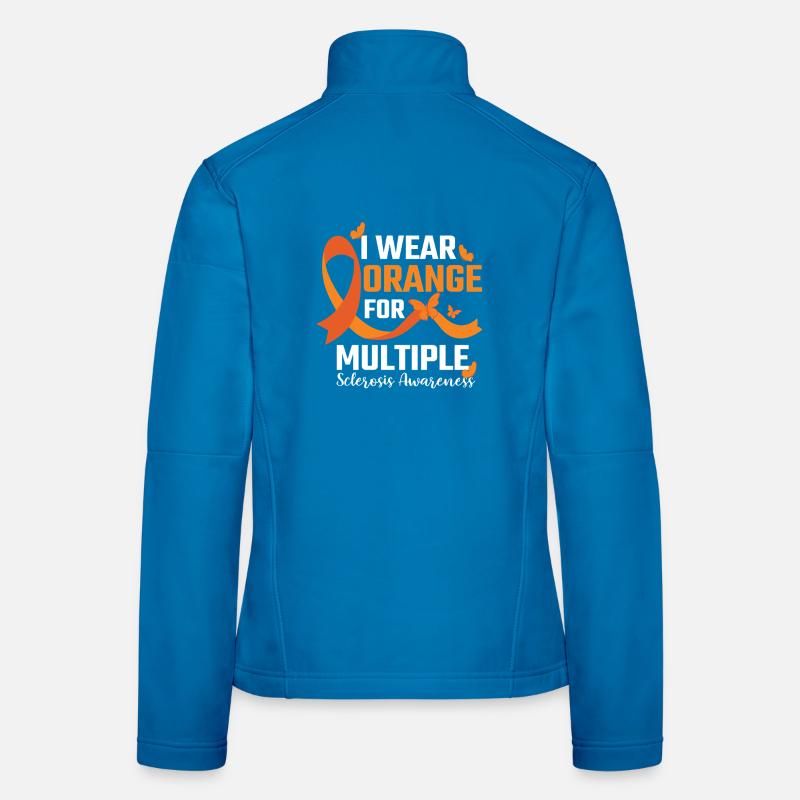 Multiple Sclerosis Orange Ribbon MS Awareness Women's Softshell Jacket