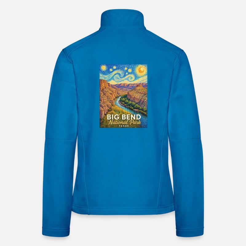 Éclaboussure de couleurs du parc national de Big Bend Veste en tissu softshell Femme