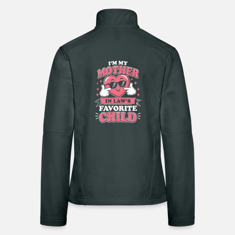 Cœur d’enfant préféré de belle-mère Veste en tissu softshell Femme