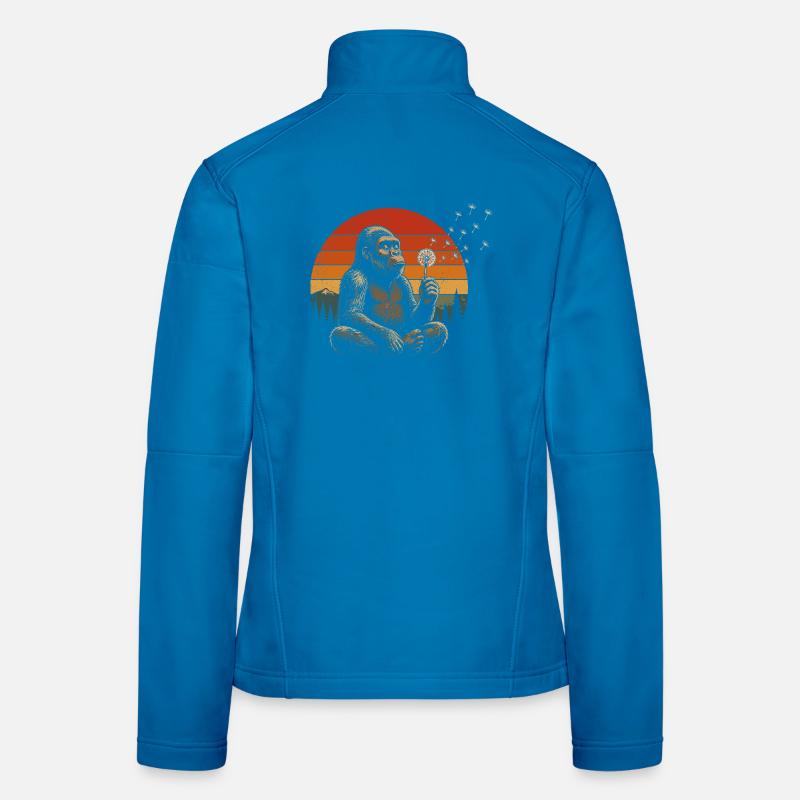 Ami singe au coucher de soleil Veste en tissu softshell Femme