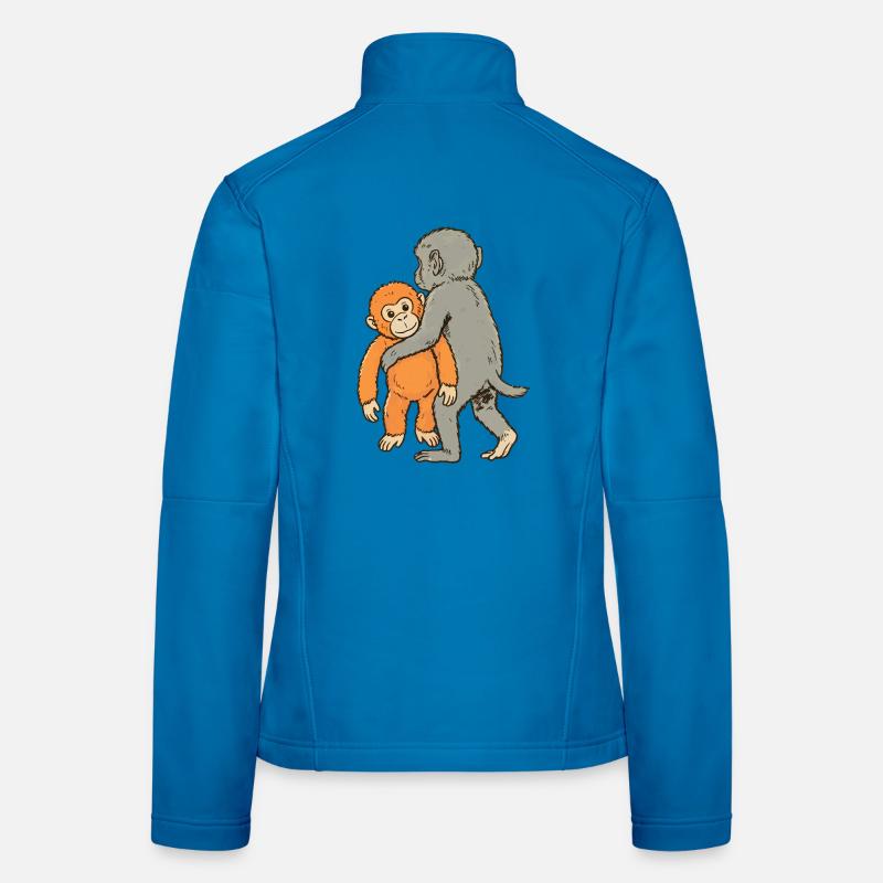 Bébé Singe Coup de Poing Veste en tissu softshell Femme