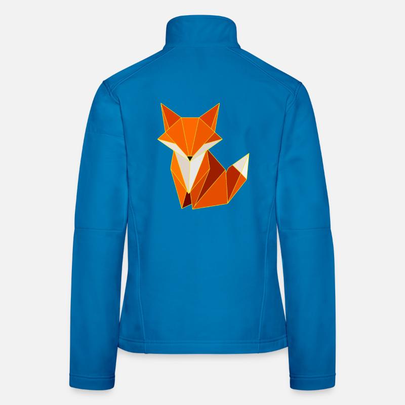 Conception de la géométrie des polygones Fox Veste en tissu softshell Femme