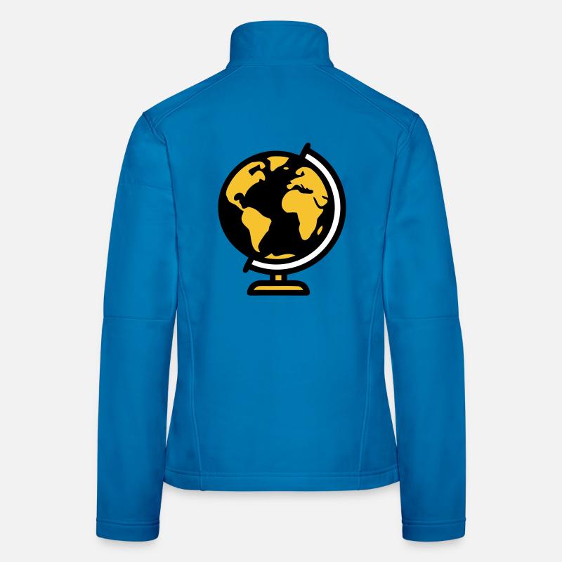 Globus Weltkugel Erde Schule Frauen Softshelljacke