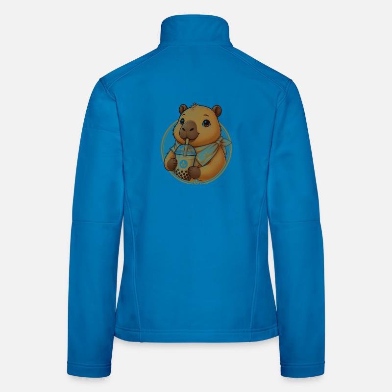 Golden Bear Bubble Tea Charm Veste en tissu softshell Femme
