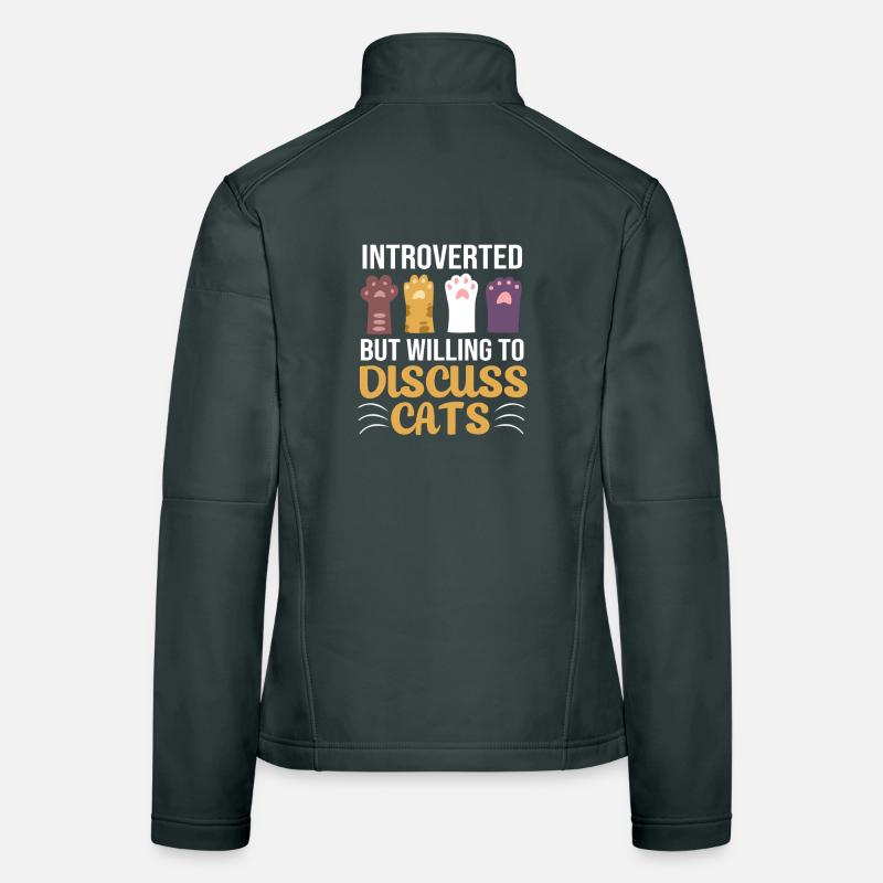 Introvert, anxiety, anxious, scaredy-cat Women's Softshell Jacket