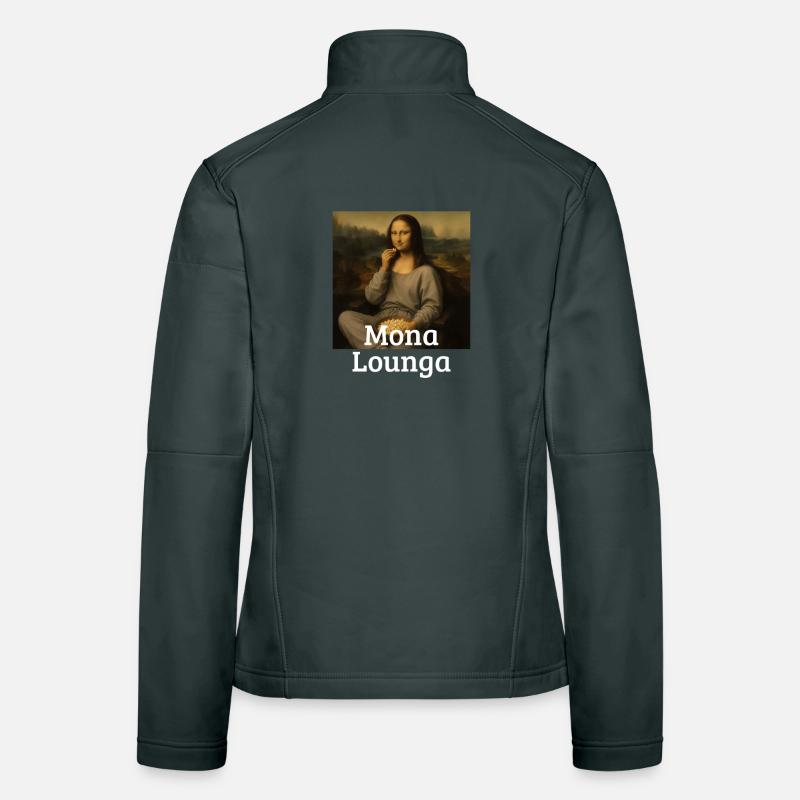 Mona Lounga Leonardo Da Vinci Funny Lazy Mona L Women's Softshell Jacket