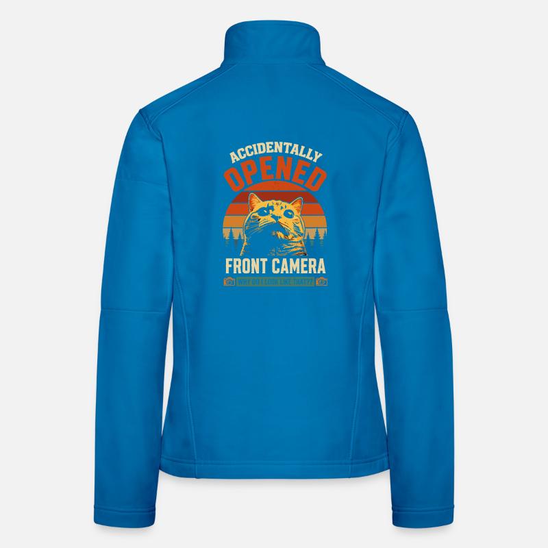 La caméra frontale ouvre accidentellement le chat Veste en tissu softshell Femme