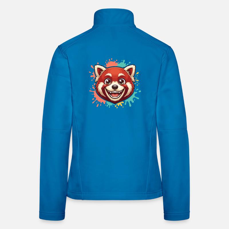 Roter Panda Spritzer Frauen Softshelljacke