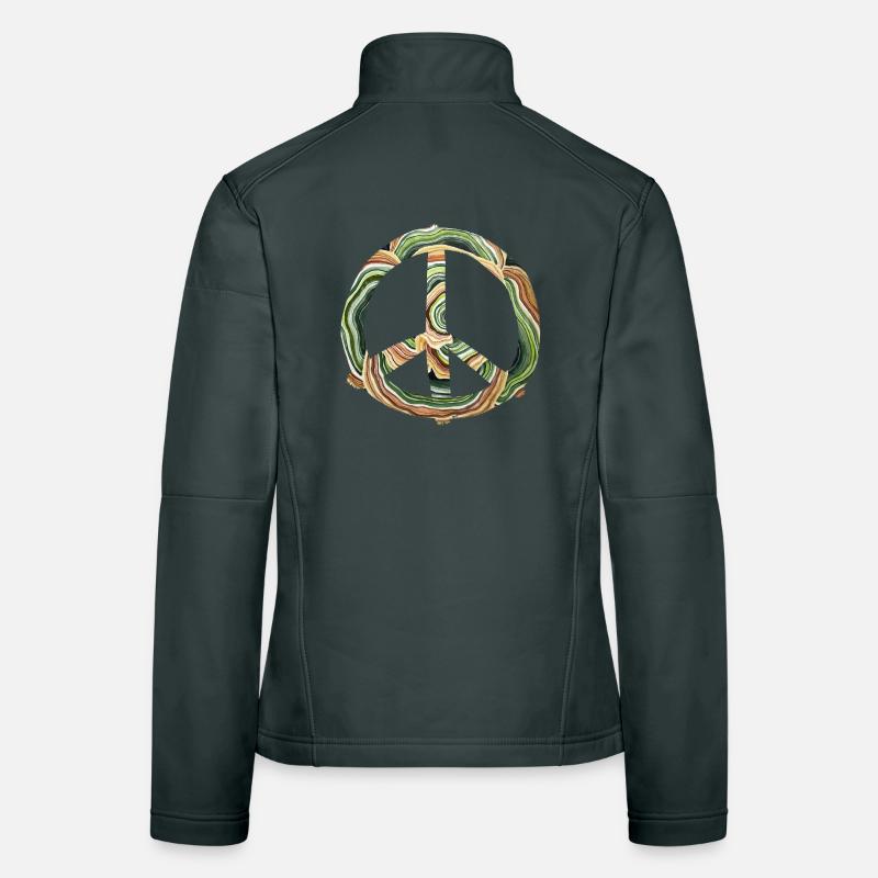 Wasserfarbener Friedenskreis Frauen Softshelljacke