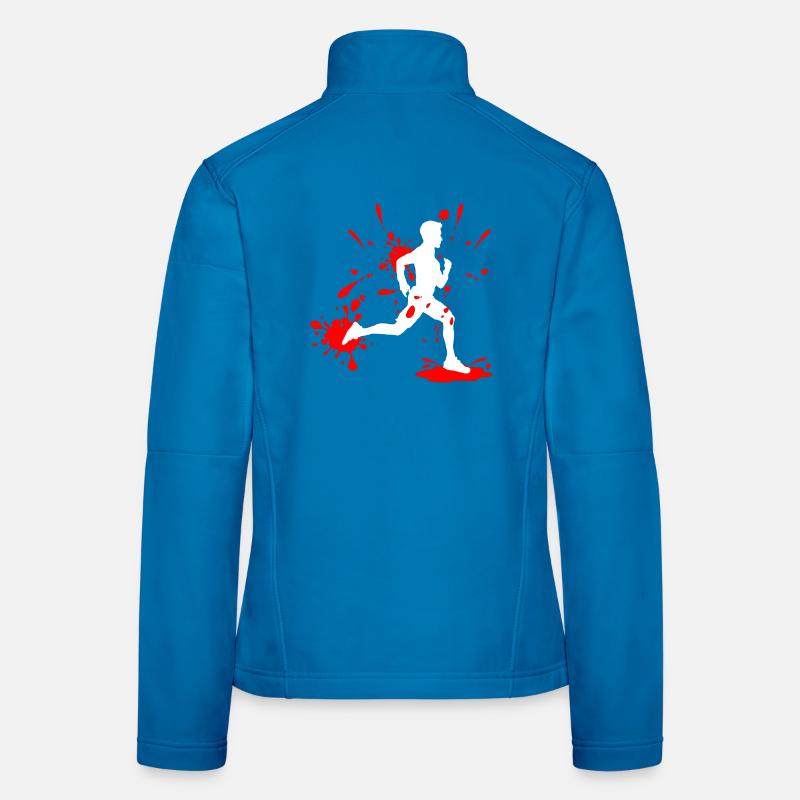 Mud Run Man – Splash Runner Women's Softshell Jacket