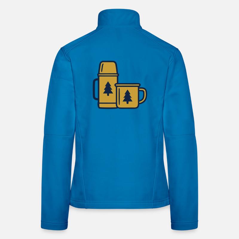 Thermos Mug Camping Forest Women's Softshell Jacket