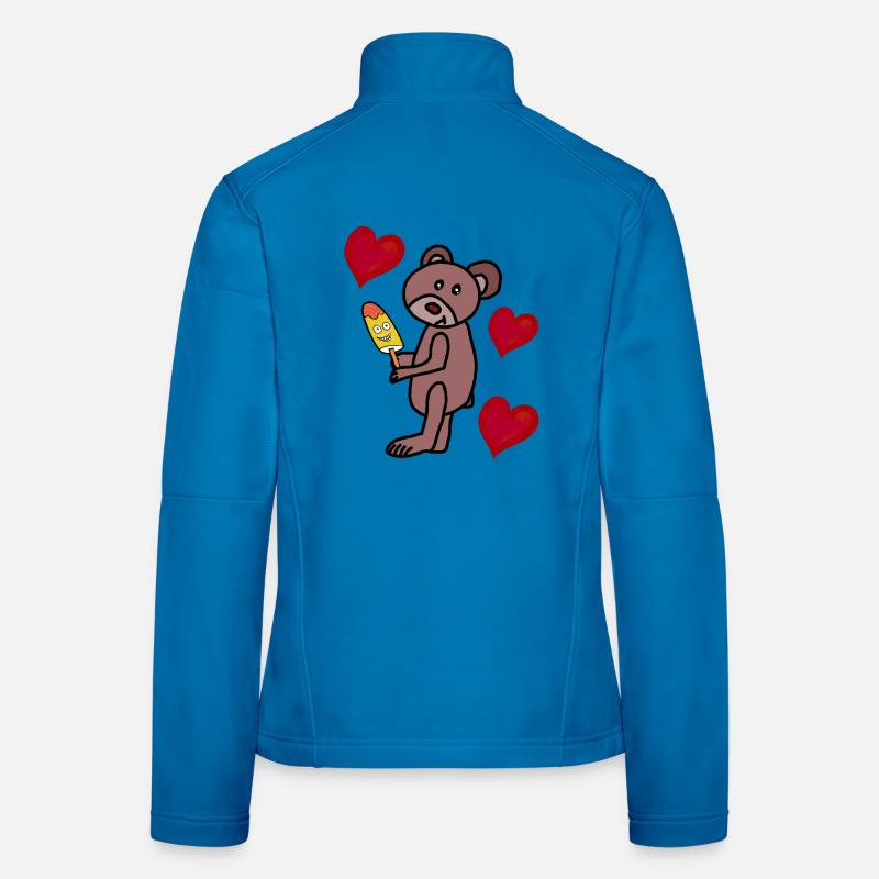 Teddy Eis Eiskrem Kinder Kind  Bär Herzen Women's Softshell Jacket